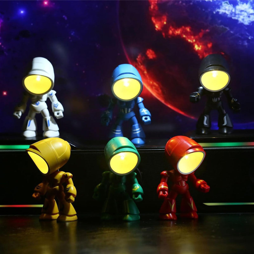 Lonely Robot LED Mini Night Light, Cartoon Cute Companion Desk Lamp with Magnetic Base, Gift for Thanksgiving Christmas Halloween Birthday, Room Decor