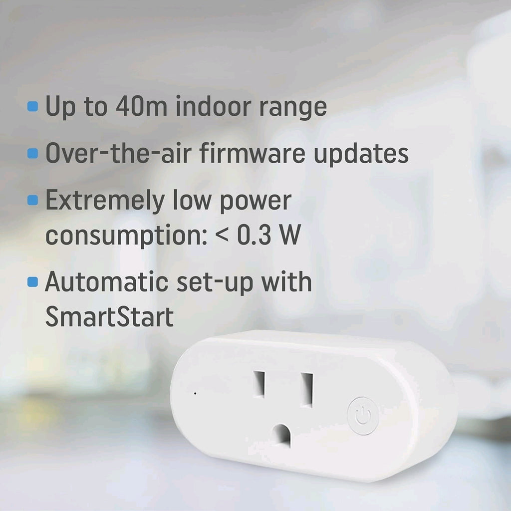 Wave Plug US | Z-Wave 800 Series Smart Plug with Energy Monitoring 15 A | Home Automation | iOS Android App | Z-Wave Gateway | Low Power Consumption | Smart Schedules and Scenes