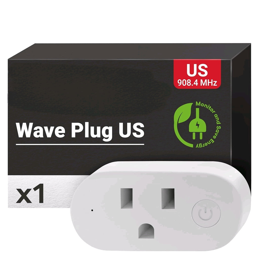 Wave Plug US | Z-Wave 800 Series Smart Plug with Energy Monitoring 15 A | Home Automation | iOS Android App | Z-Wave Gateway | Low Power Consumption | Smart Schedules and Scenes